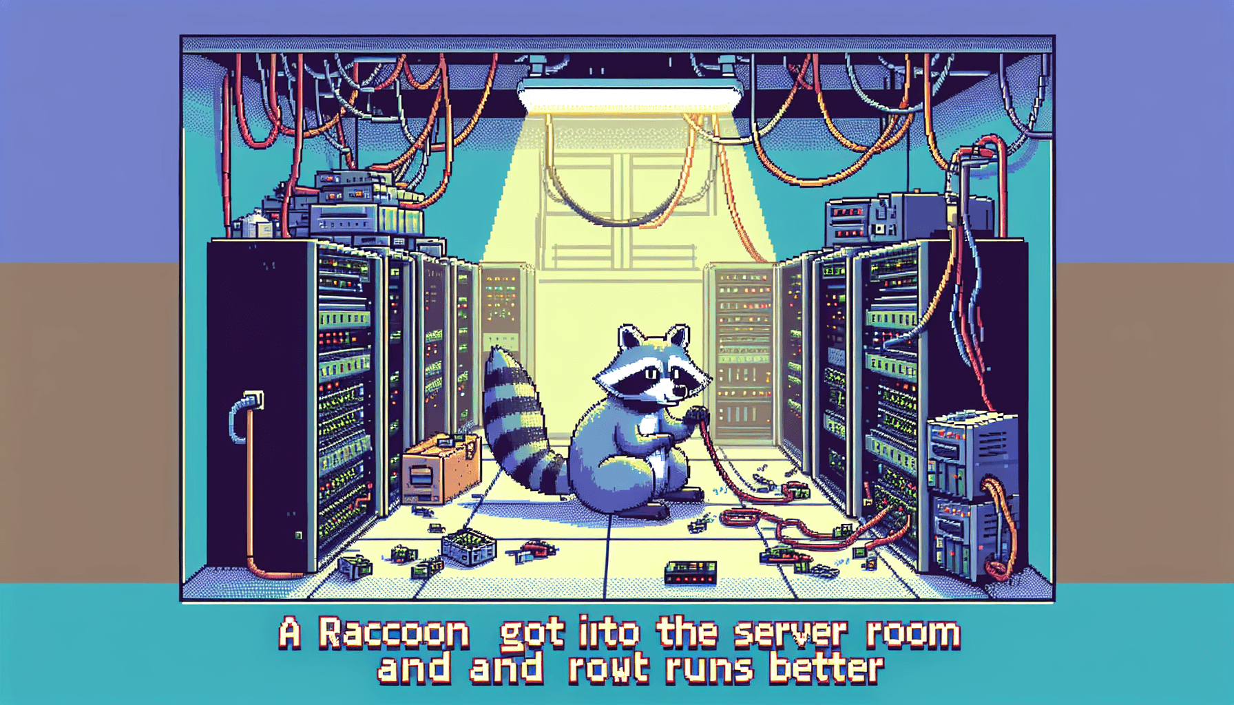 A raccoon got into the server room and now it runs better