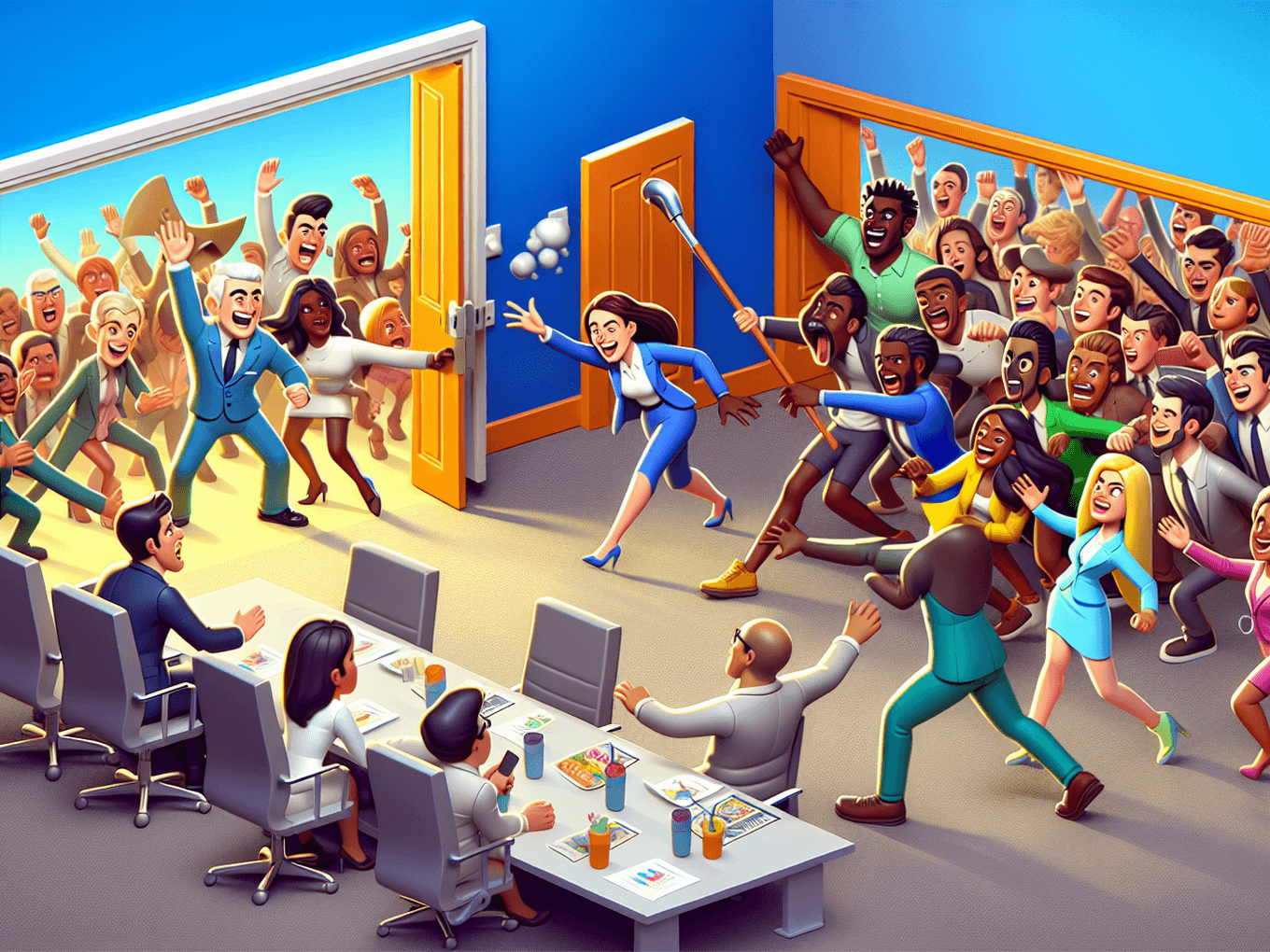 The marketing team barricaded themselves in the conference room and declared it a sovereign nation