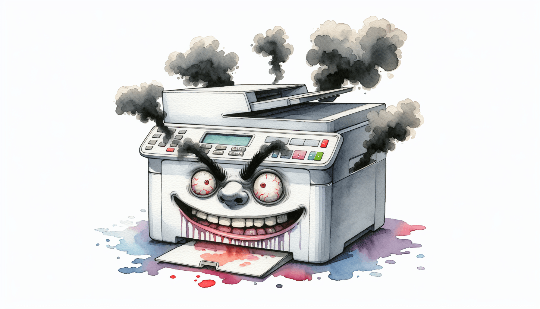 The printer is on fire again and honestly I think it's personal